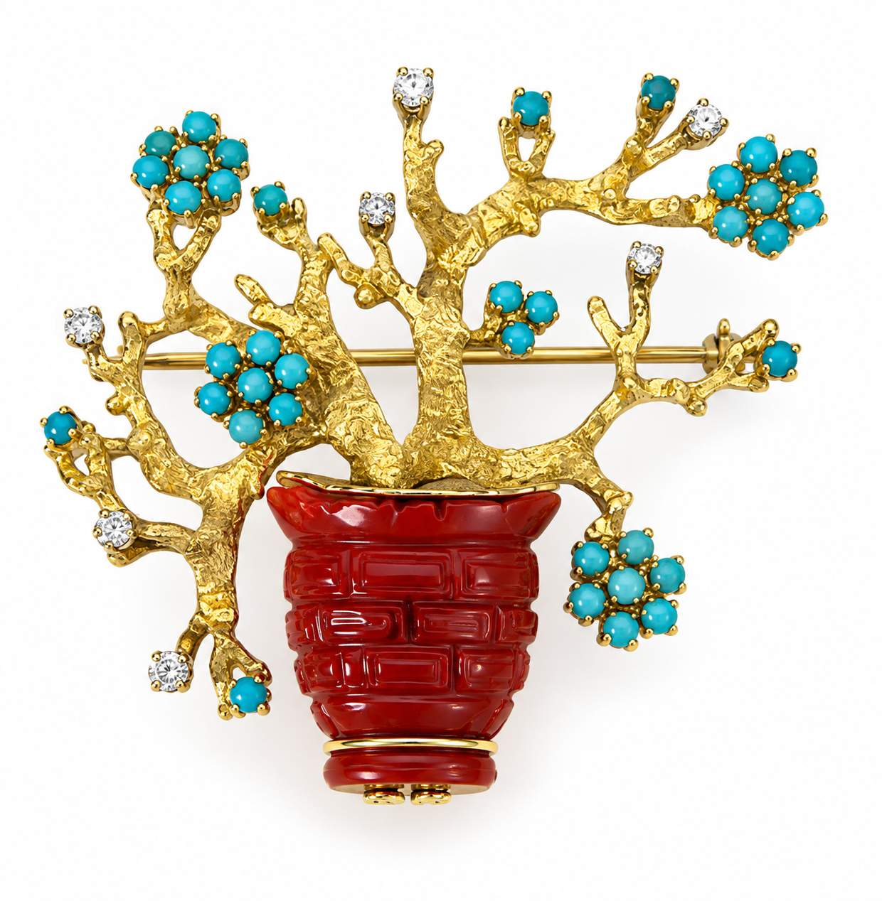Vintage Garavelli Bonsai Tree Brooch