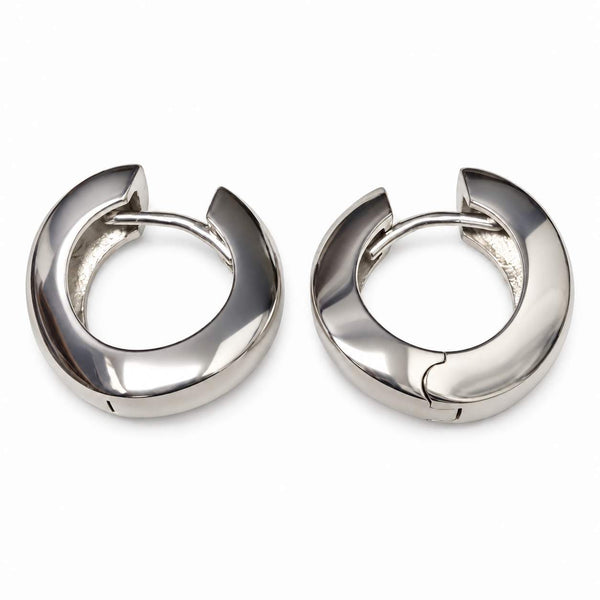 Satin-Finish Huggie Hoop Earrings