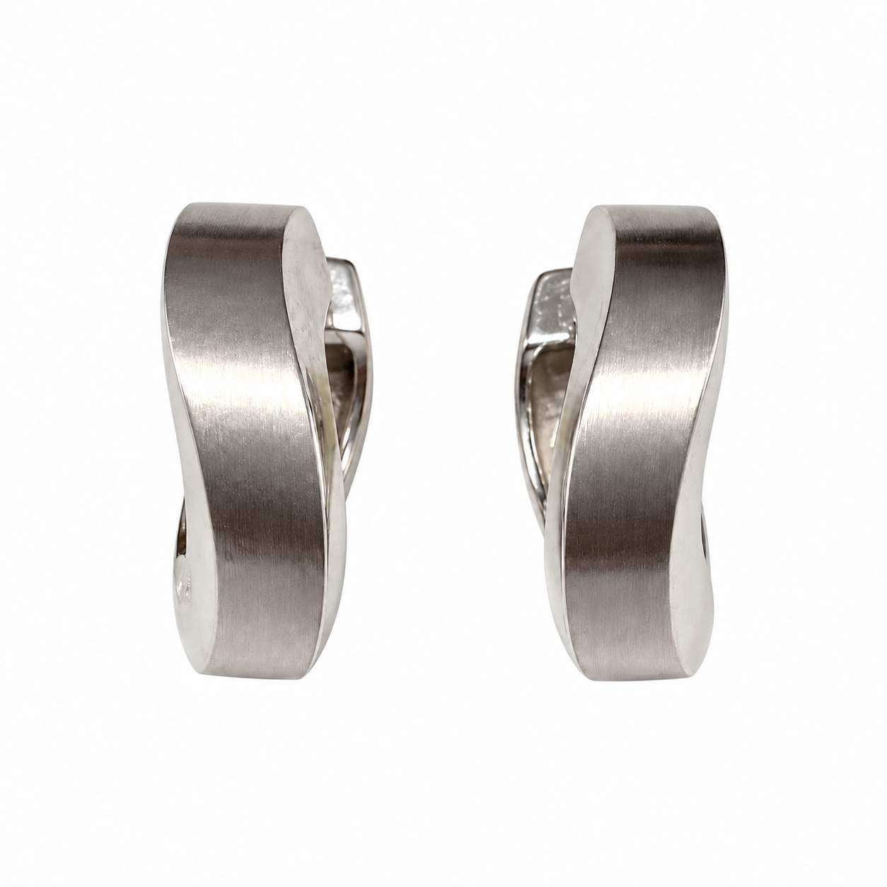 Satin-Finish Huggie Hoop Earrings