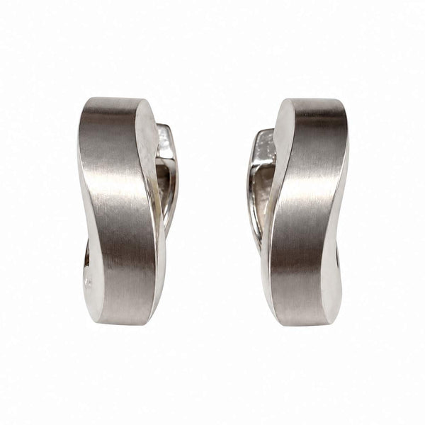 Satin-Finish Huggie Hoop Earrings