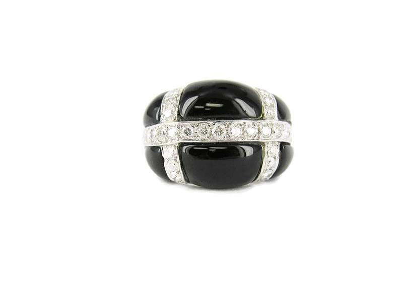 ONYX AND DIAMOND RING