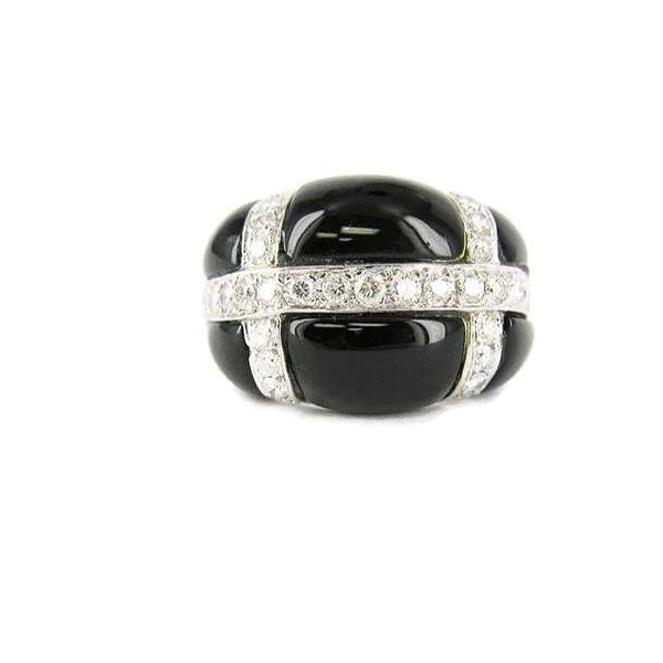 ONYX AND DIAMOND RING