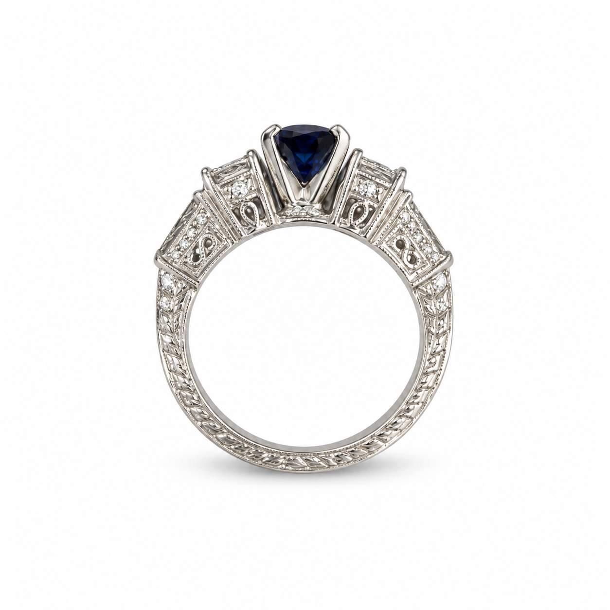 Oval Sapphire and Diamond Ring