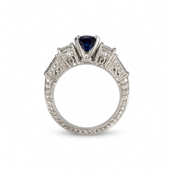 Oval Sapphire and Diamond Ring