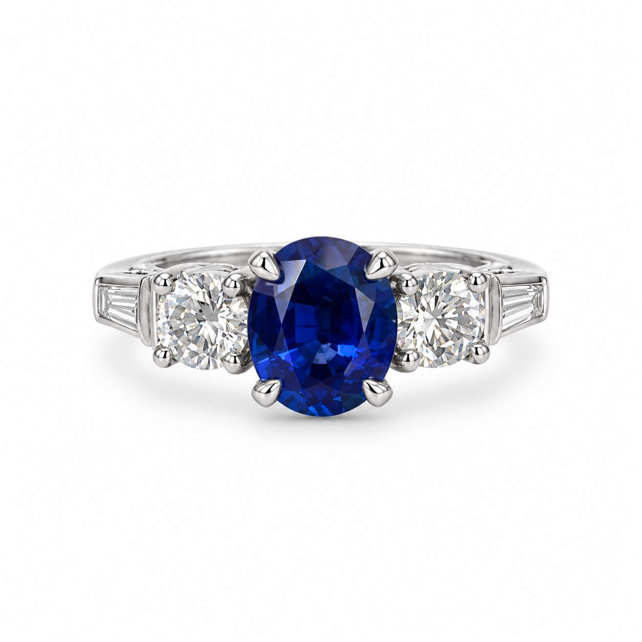 Oval Sapphire and Diamond Ring