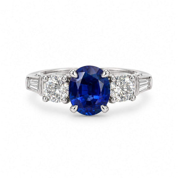 Oval Sapphire and Diamond Ring