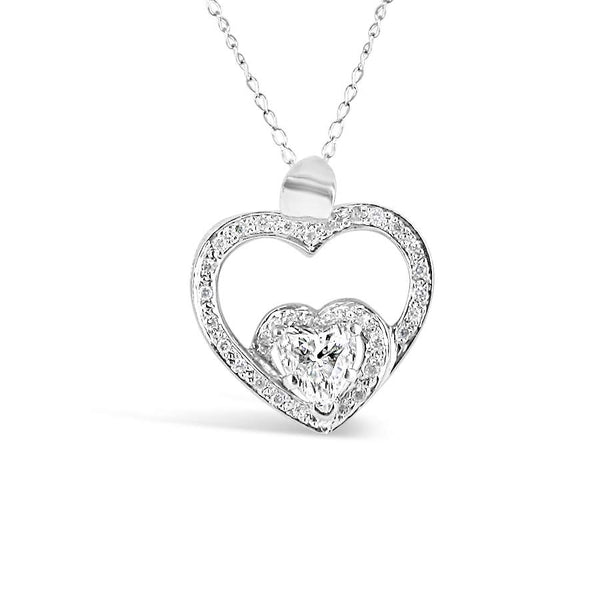 HEART SHAPED DIAMOND NECKLACE