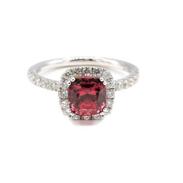 SPINEL AND DIAMOND HALO RING