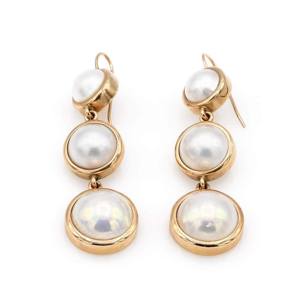 ROSE GOLD MABE PEARL DROP EARRINGS