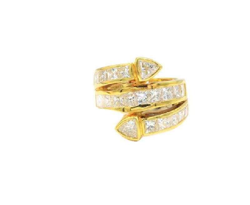 DIAMOND PRINCESS AND TRILLION WRAP RING