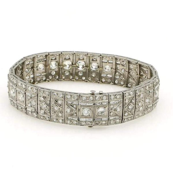 PLATINUM DECO DIAMOND BRACELET