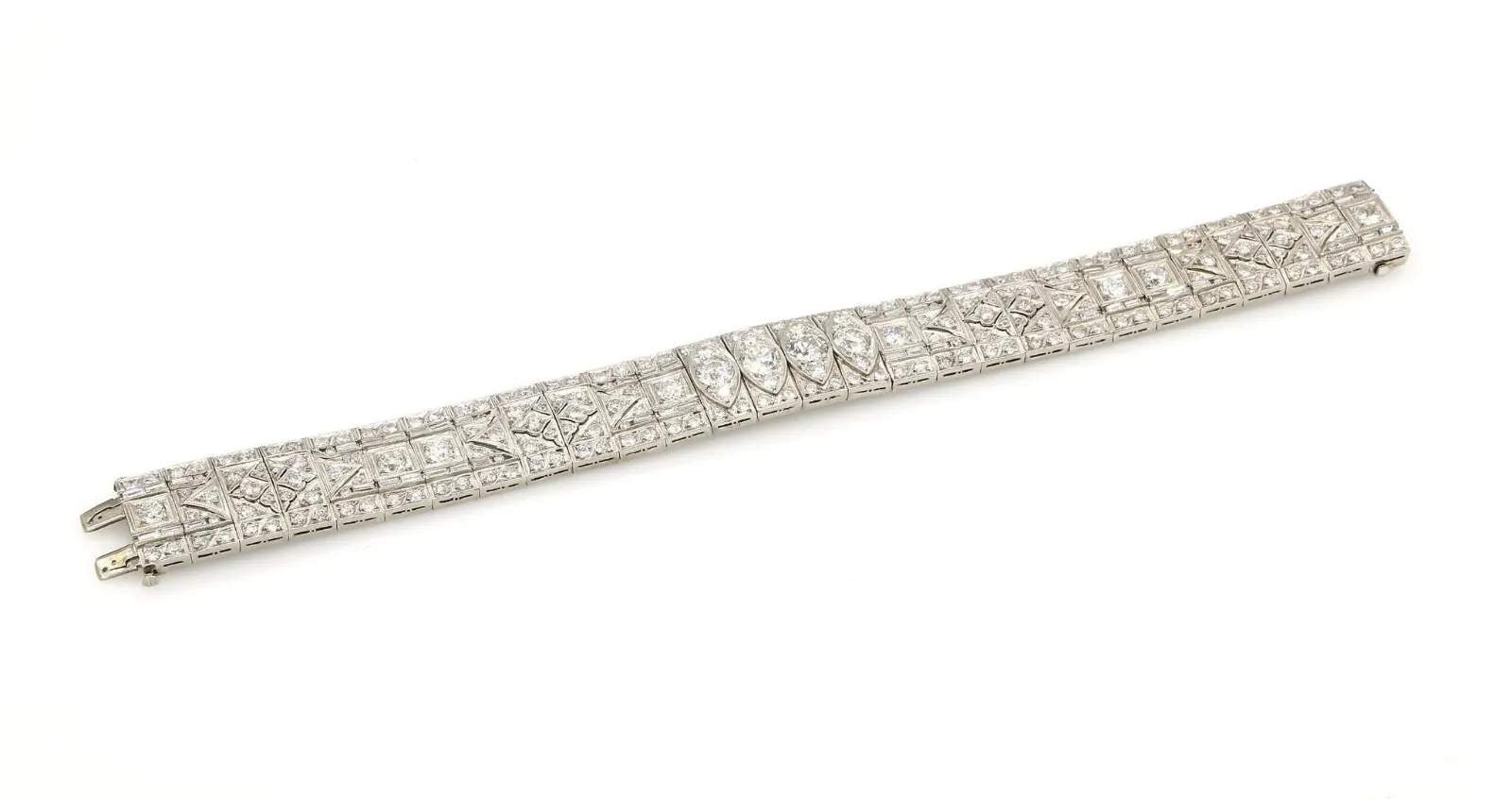PLATINUM DECO DIAMOND BRACELET