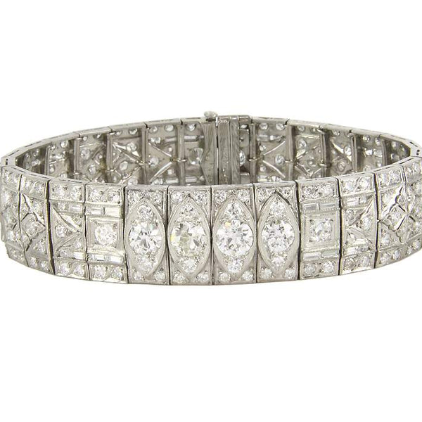 PLATINUM DECO DIAMOND BRACELET