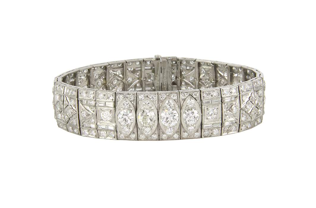 PLATINUM DECO DIAMOND BRACELET