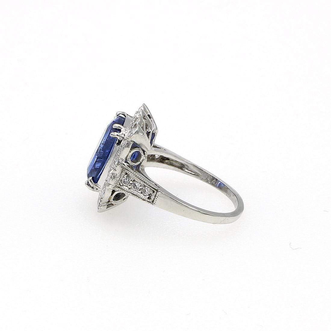 NO HEAT MADAGASCAR SAPPHIRE AND DIAMOND RING