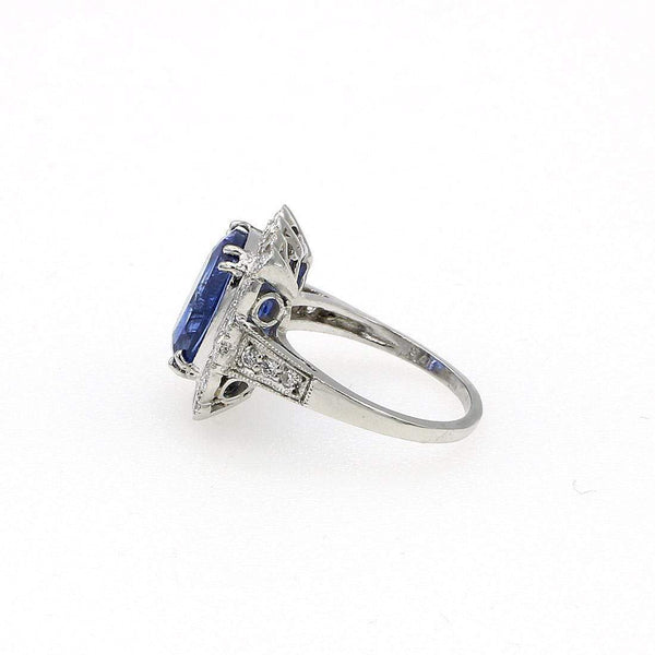 NO HEAT MADAGASCAR SAPPHIRE AND DIAMOND RING