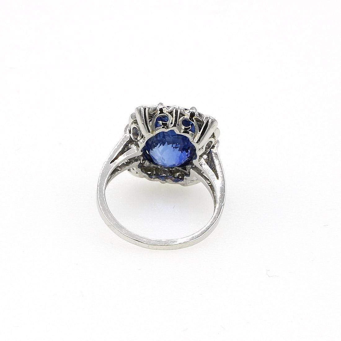 NO HEAT MADAGASCAR SAPPHIRE AND DIAMOND RING