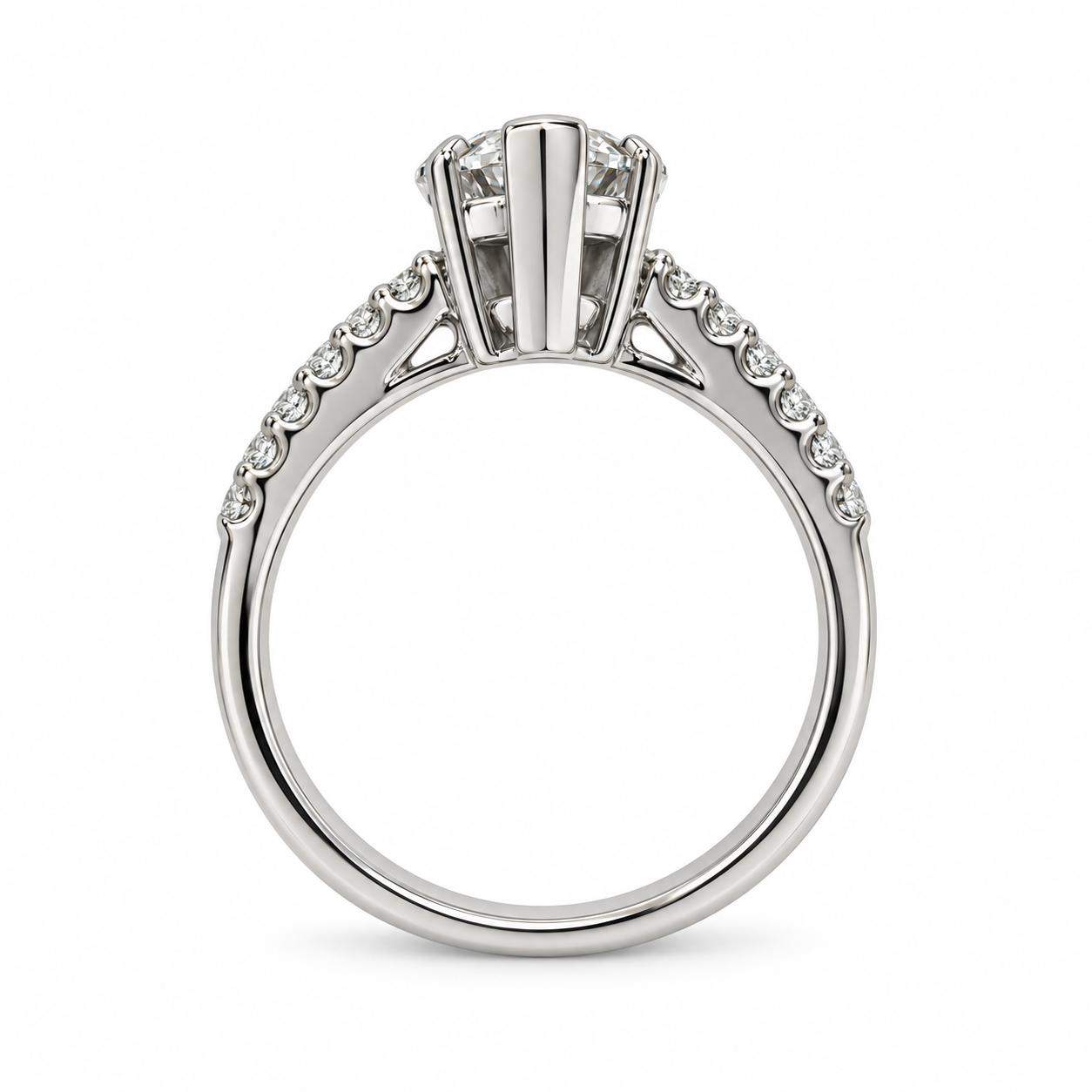GIA Certified 1.64 Carat Pear Shape Diamond Engagement Ring