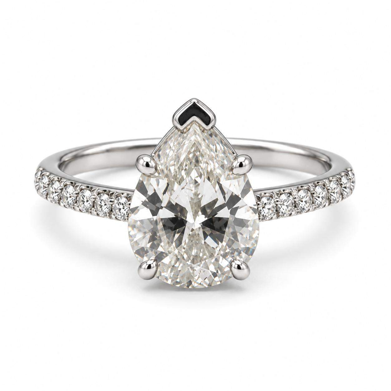 GIA Certified 1.64 Carat Pear Shape Diamond Engagement Ring