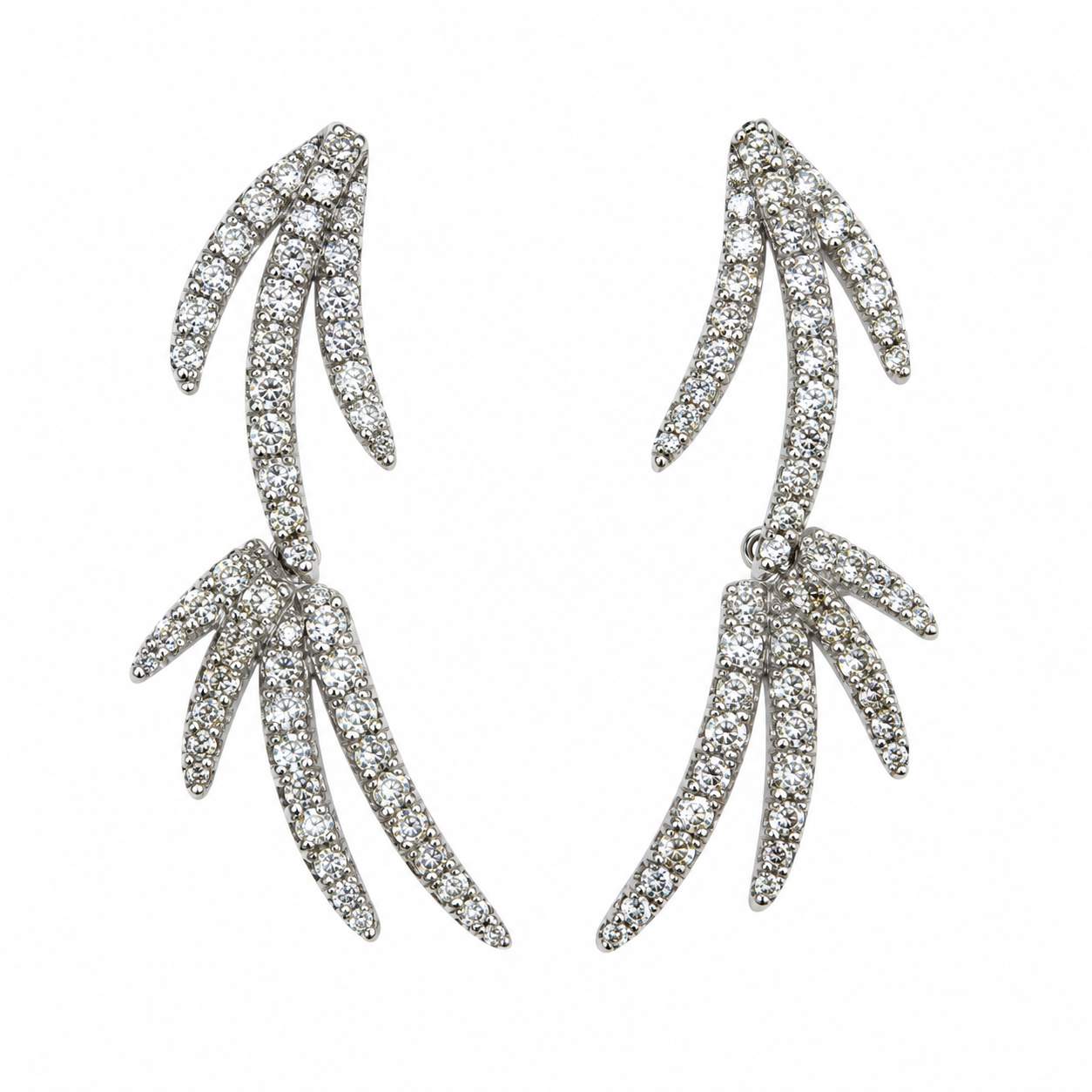 Diamond Spray Drop Earrings
