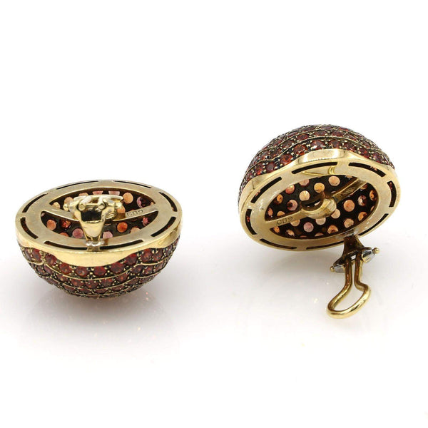 VINTAGE ORANGE SAPPHIRE EARRINGS