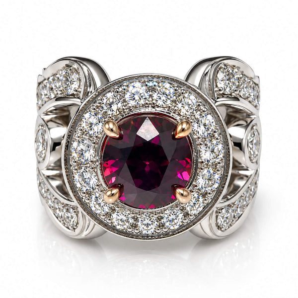 Pink Spinel & Diamond Cocktail Ring