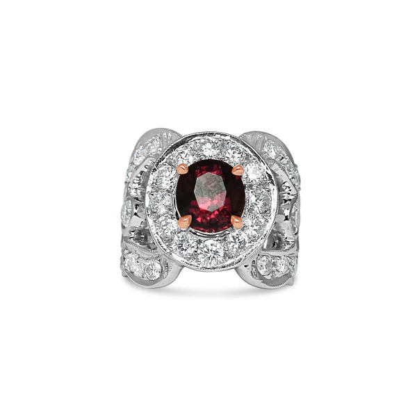 PINK SPINEL AND DIAMOND RING Provident Jewelery