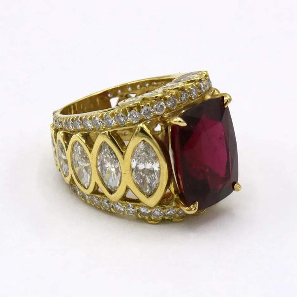 RUBELLITE AND DIAMOND RING Provident Jewelery