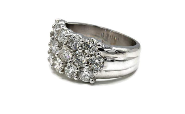DIAMOND THREE ROW BAND Provident Jewelery