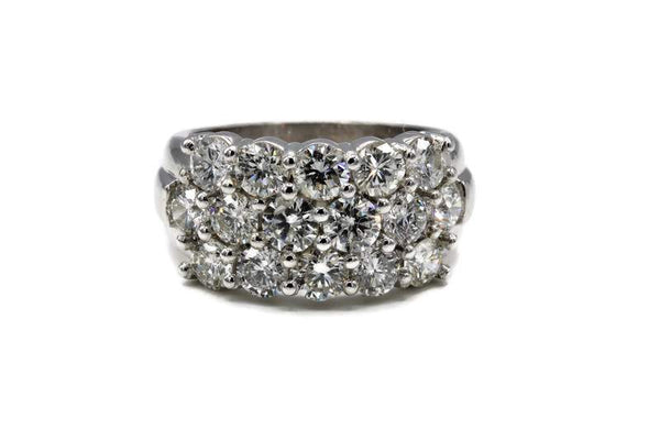 DIAMOND THREE ROW BAND Provident Jewelery