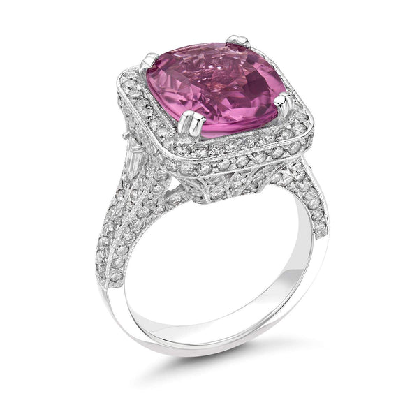 PINK TOURMALINE AND DIAMOND RING Provident Jewelery