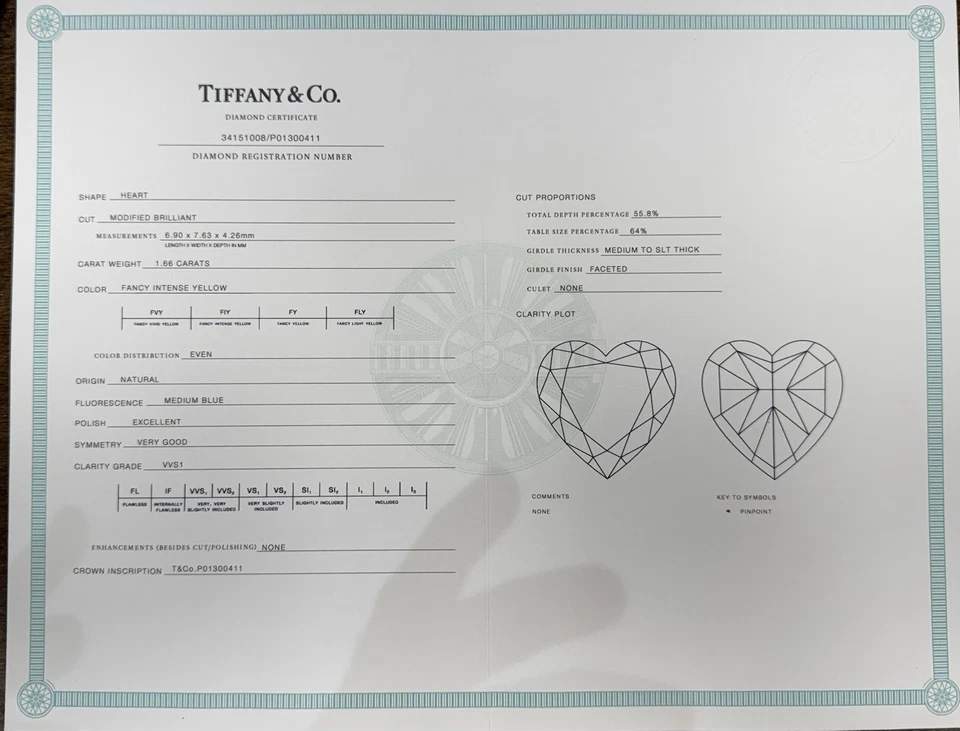TIFFANY & CO HEART SOLESTE ENGAGEMENT RING Provident Jewelery