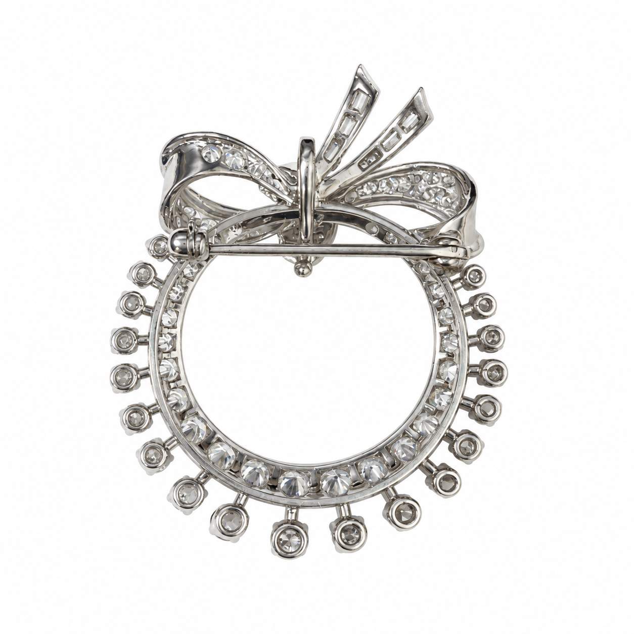 Diamond Bow Brooch & Pendant