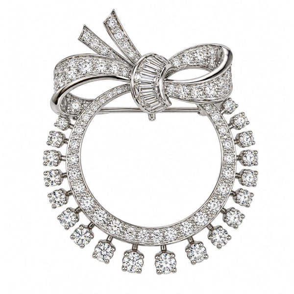Diamond Bow Brooch & Pendant