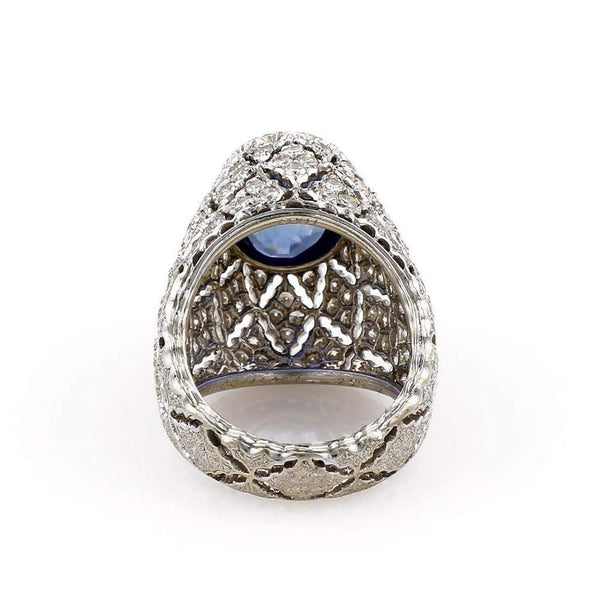 Buccellati 3.89ct Sapphire & Diamond Ring