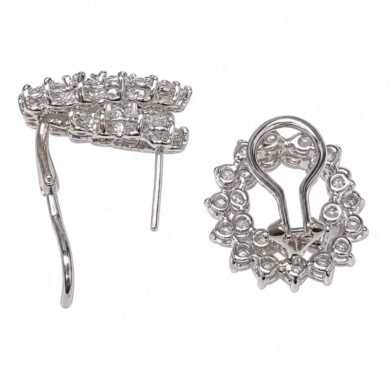 Diamond Swirl Wreath Earrings