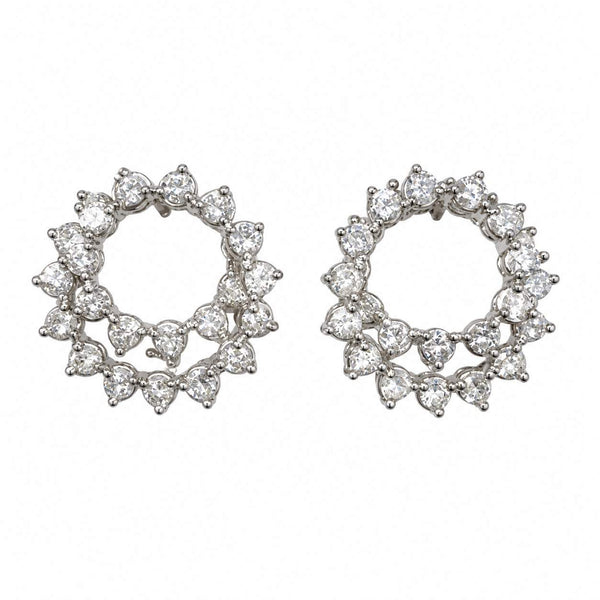 Diamond Swirl Wreath Earrings
