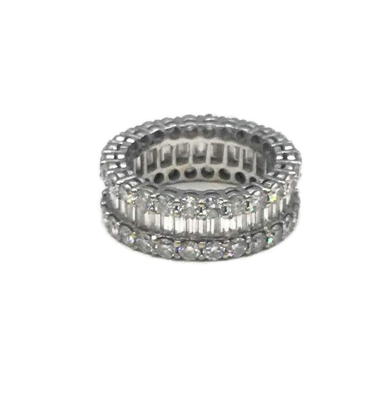 BAGUETTE AND ROUND DIAMOND ETERNITY BAND
