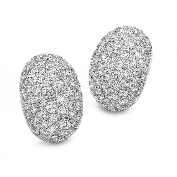 DIAMOND PAVE DOME EARRINGS