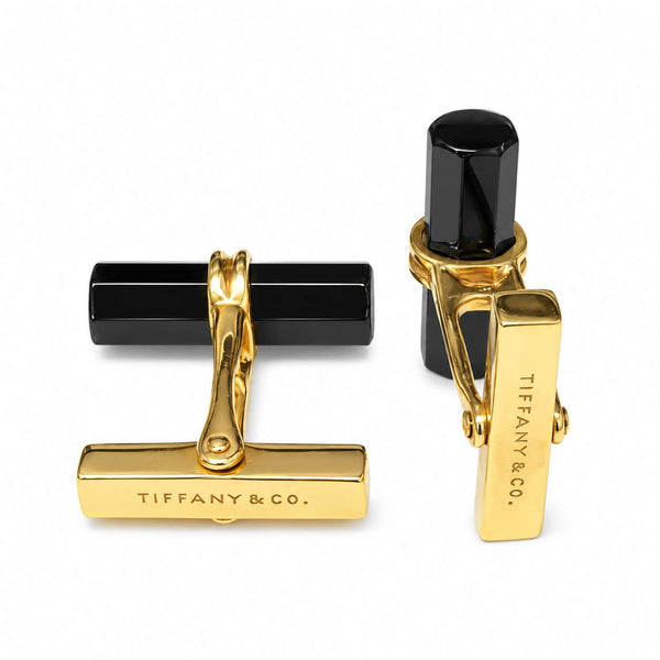 Tiffany & Co. Black Onyx Bar Cufflinks