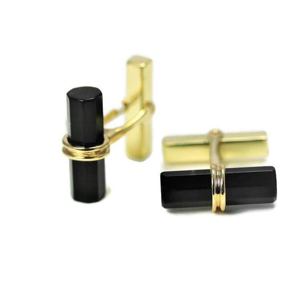 TIFFANY & CO BLACK ONYX CUFFLINKS
