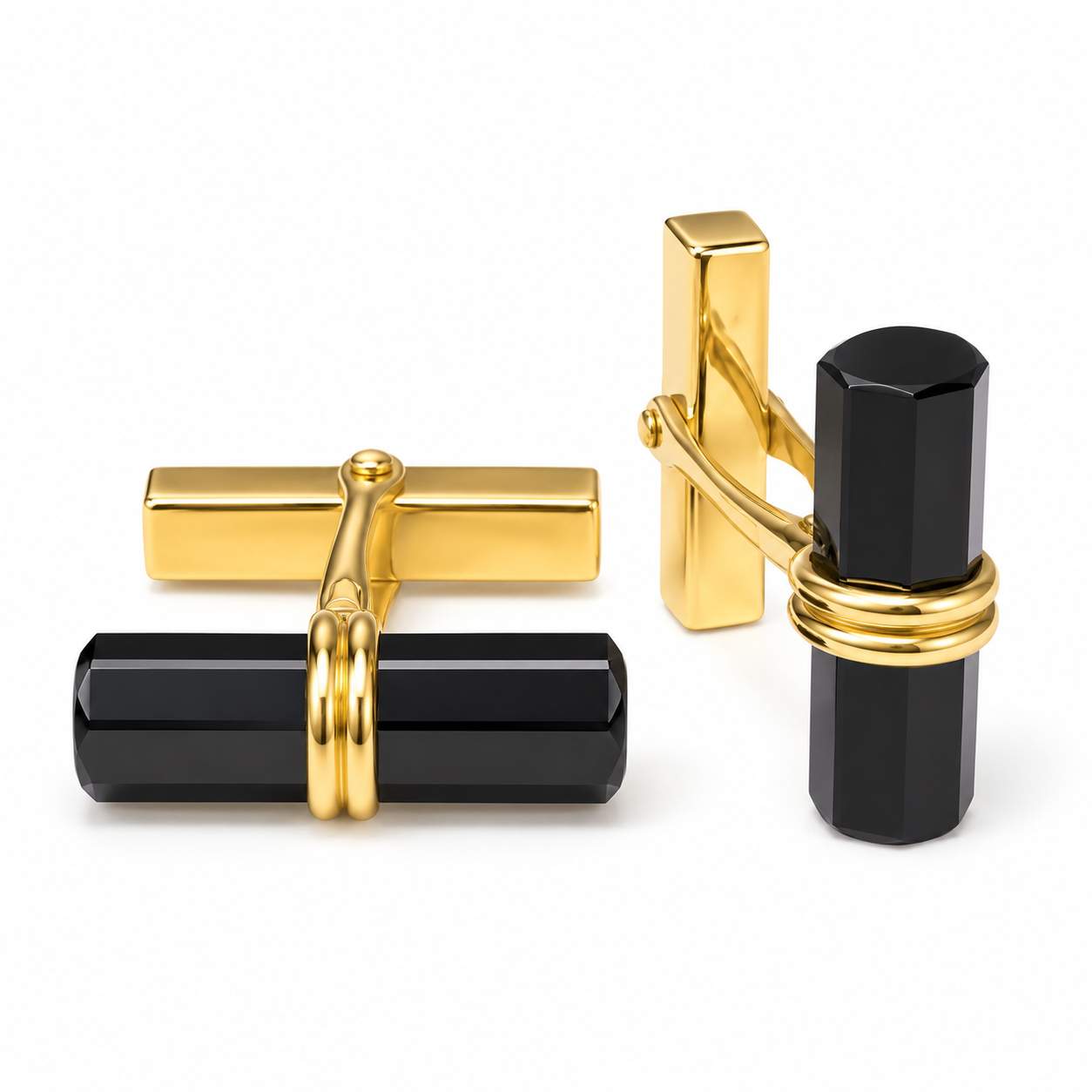 Tiffany & Co. Black Onyx Bar Cufflinks