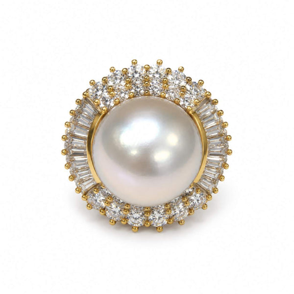 Mabe Pearl & Diamond Statement Ring