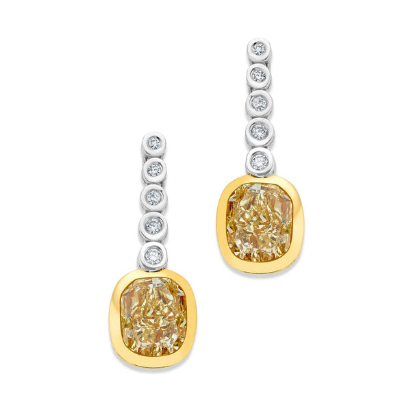 YELLOW DIAMOND DROP EARRINGS Provident Jewelery