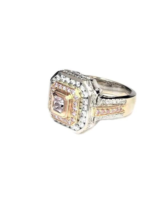PINK AND WHITE DIAMOND RING