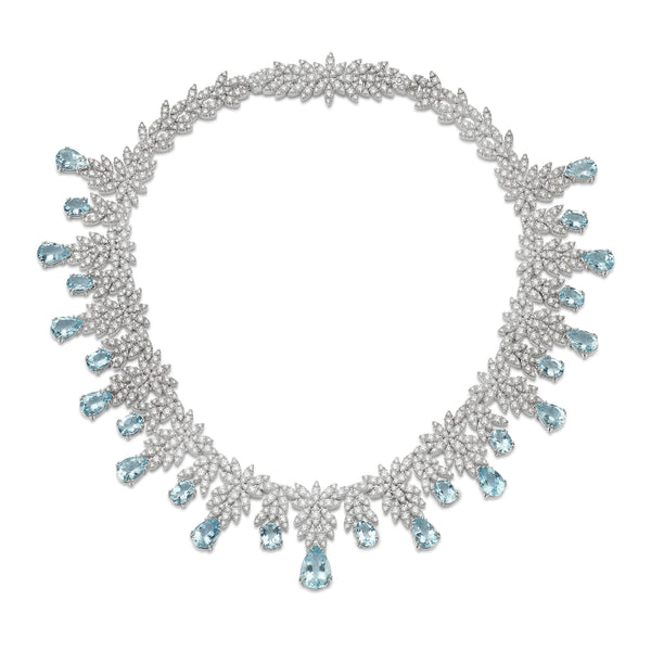 PASQUALE BRUNI AQUAMARINE AND DIAMOND SET