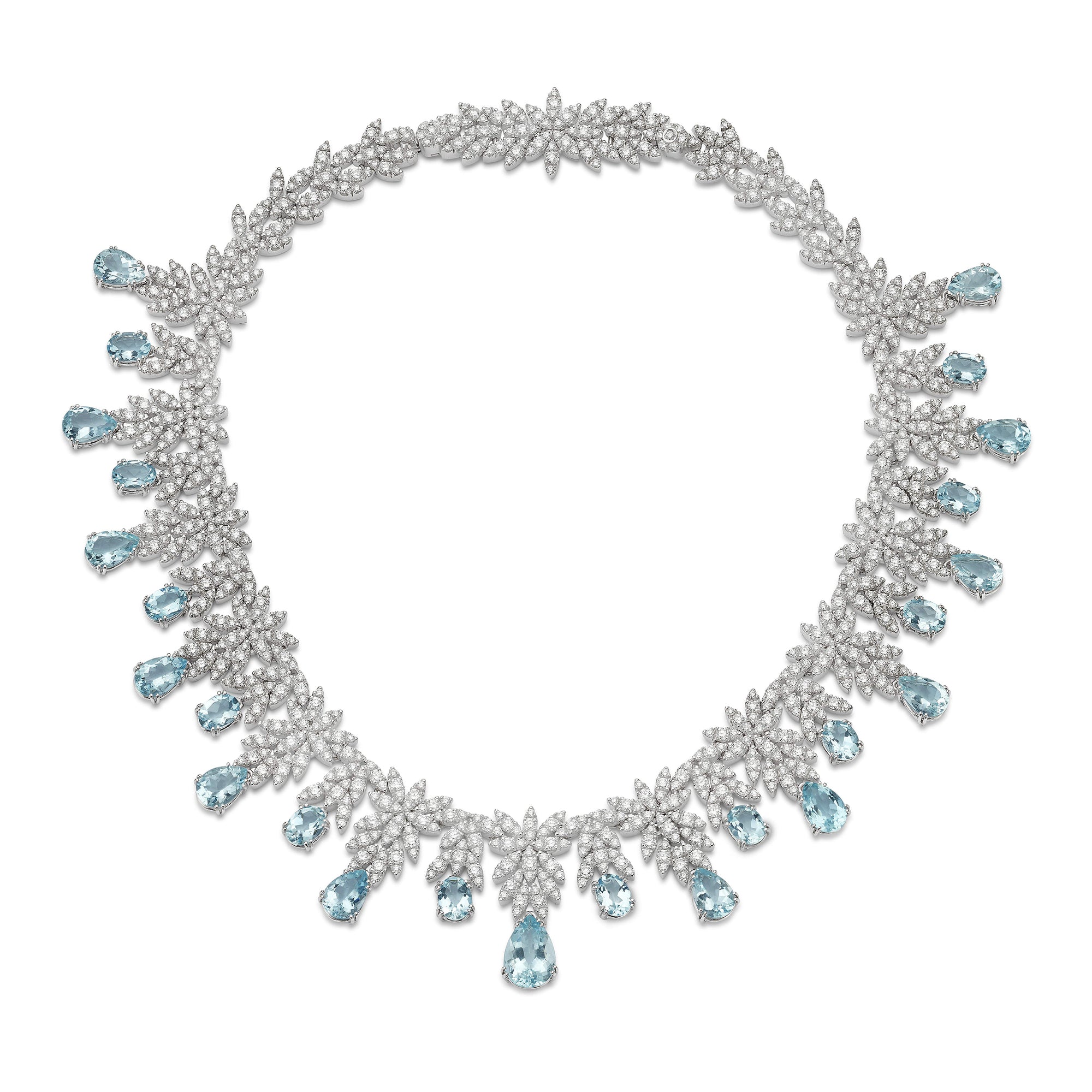 PASQUALE BRUNI AQUAMARINE AND DIAMOND SET