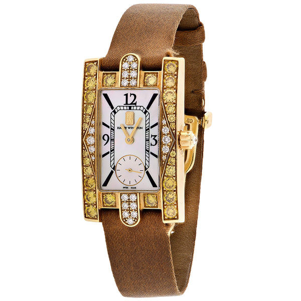 Harry Winston Avenue C Yellow & White Diamond Ladies Wristwatch Ref. 310LQG