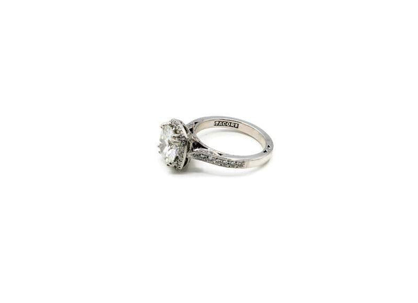 TACORI ROUND DIAMOND HALO ENGAGEMENT RING