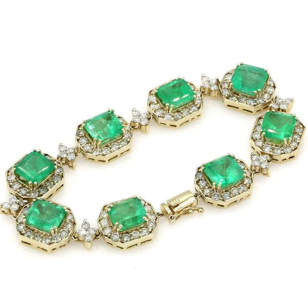 EMERALD AND DIAMOND BRACELET